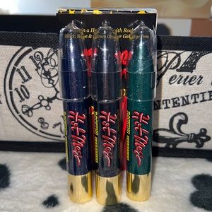 Glitter gel eye pens.